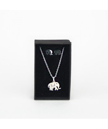 Colgante y pendientes elefante
