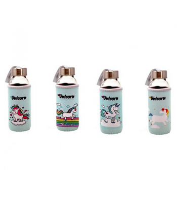 Botella unicornio turquesa