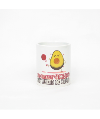 Taza con texto No estoy gordo