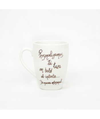 Taza con texto personalizable