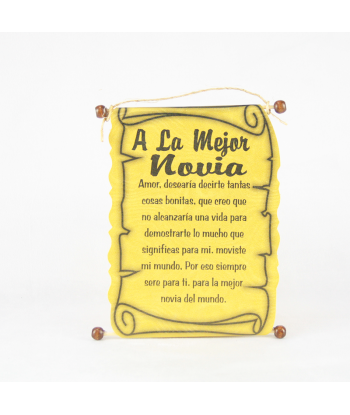 Diploma dedicatoria Novia