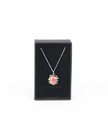 Colgante cadena esfera flor